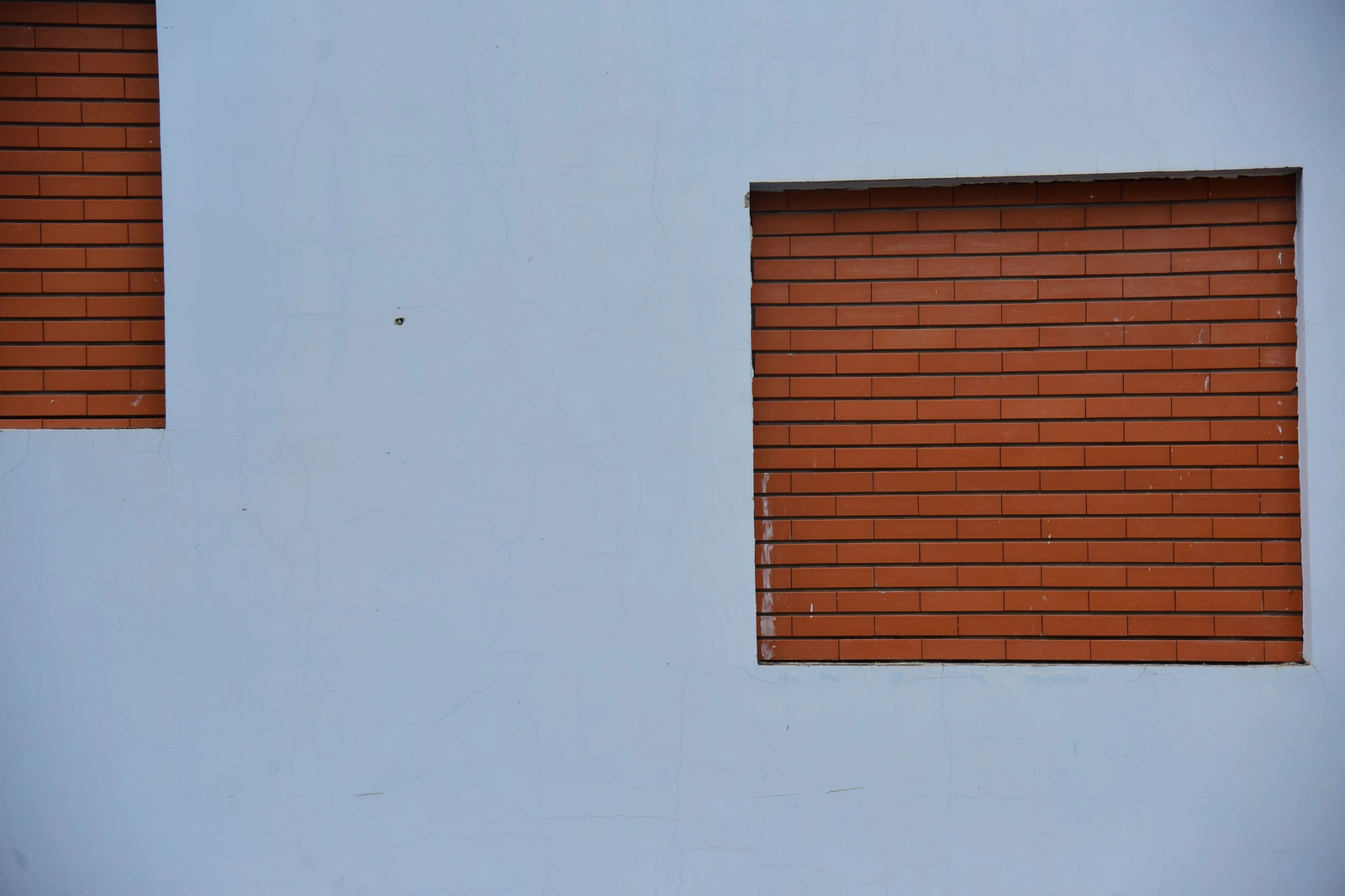 Clean modern brick detail on a new custom masonry build