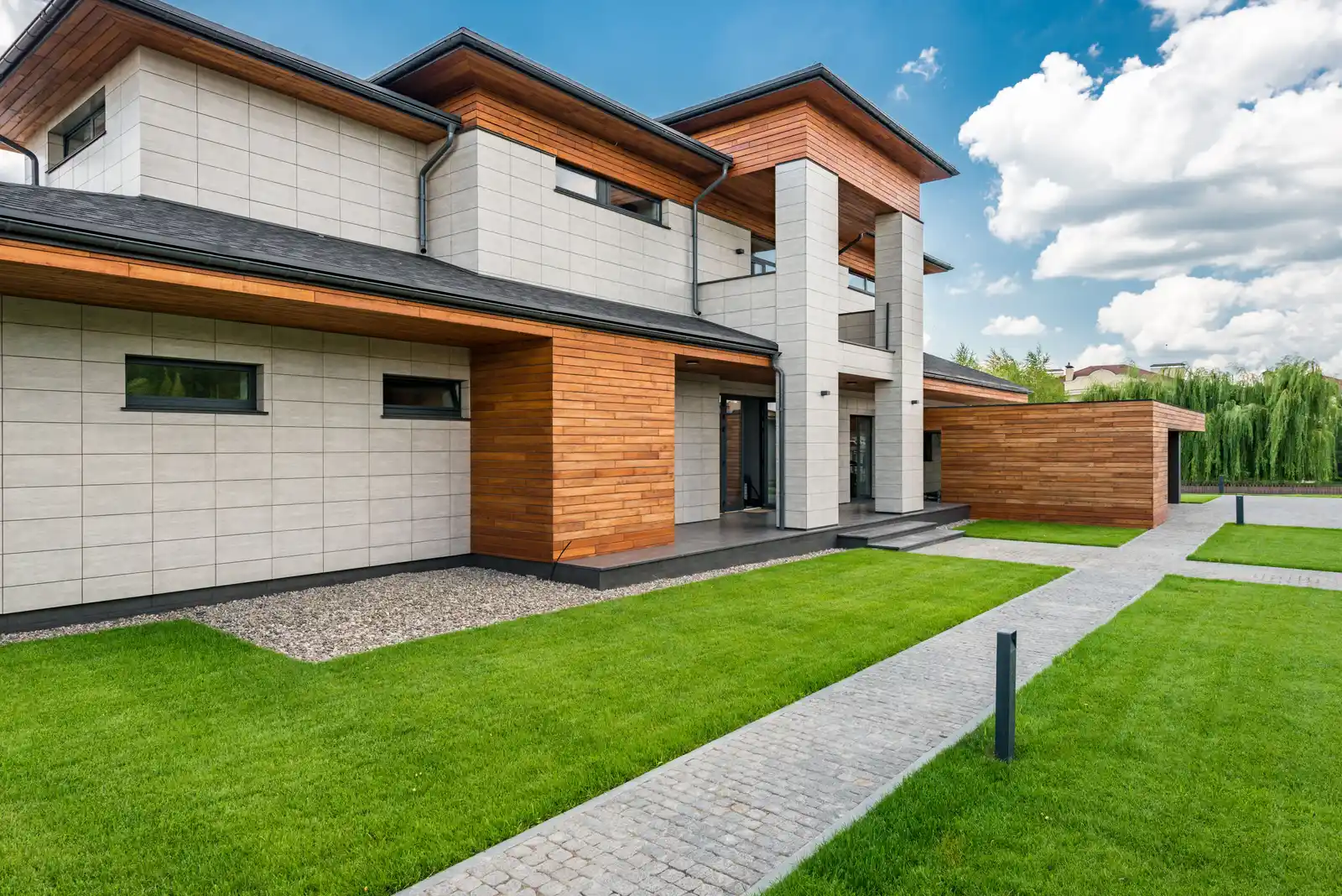 New custom masonry home exterior near Winnetka, IL