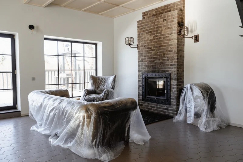 Refractory firebrick construction for a custom fireplace