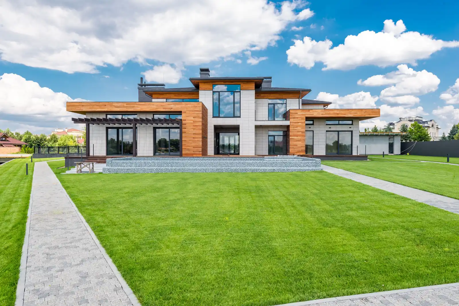 New custom masonry home exterior near La Grange, IL
