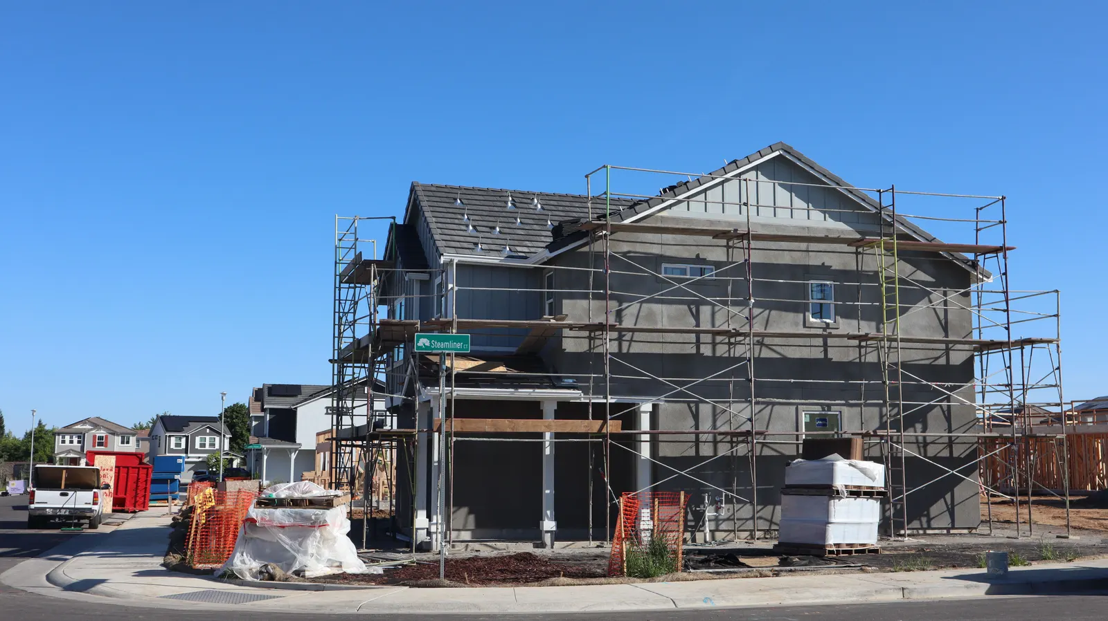 New custom masonry home exterior near Chicago, IL