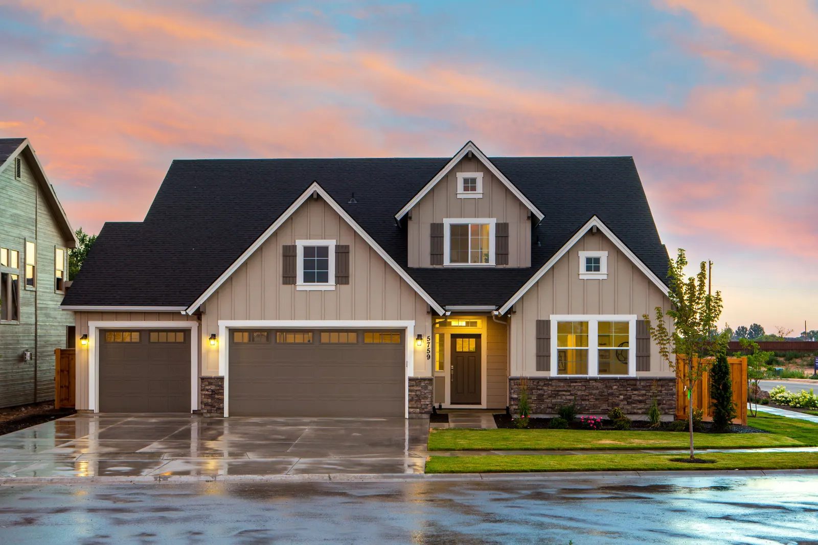 New custom masonry home exterior near Western Springs, IL