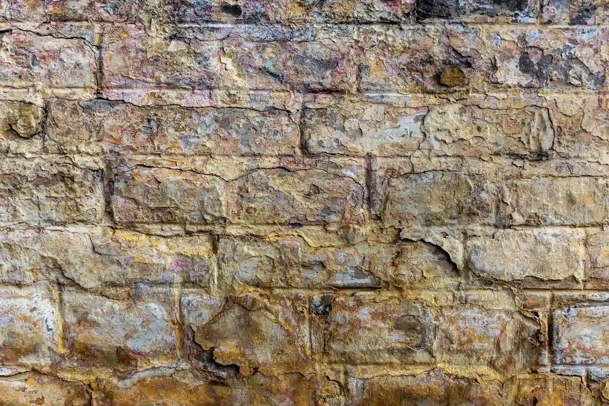 Before: Side elevation — full-depth repointing with consistent joint lines across the wall