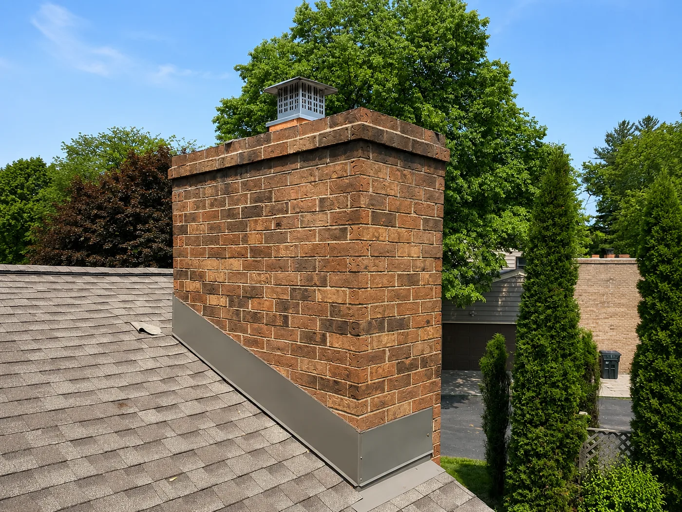 Custom Brick Chimney & Fireplace in Evanston