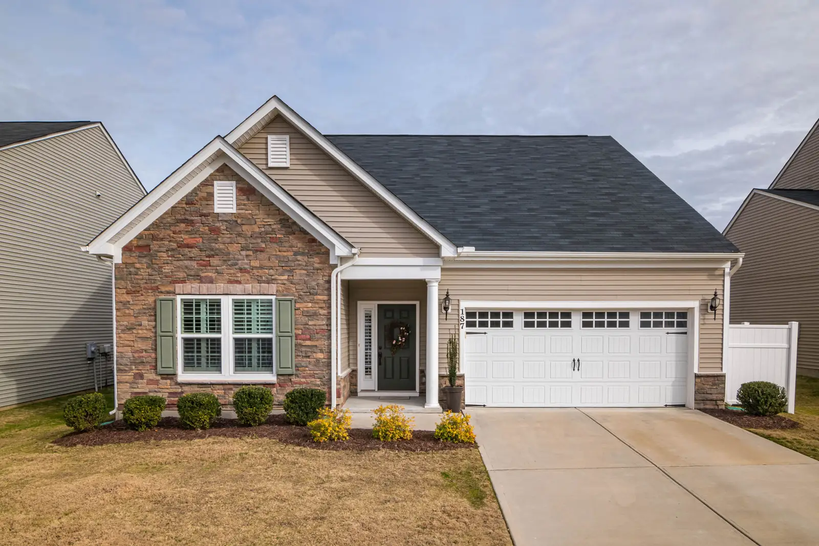New custom masonry home exterior near La Grange, IL