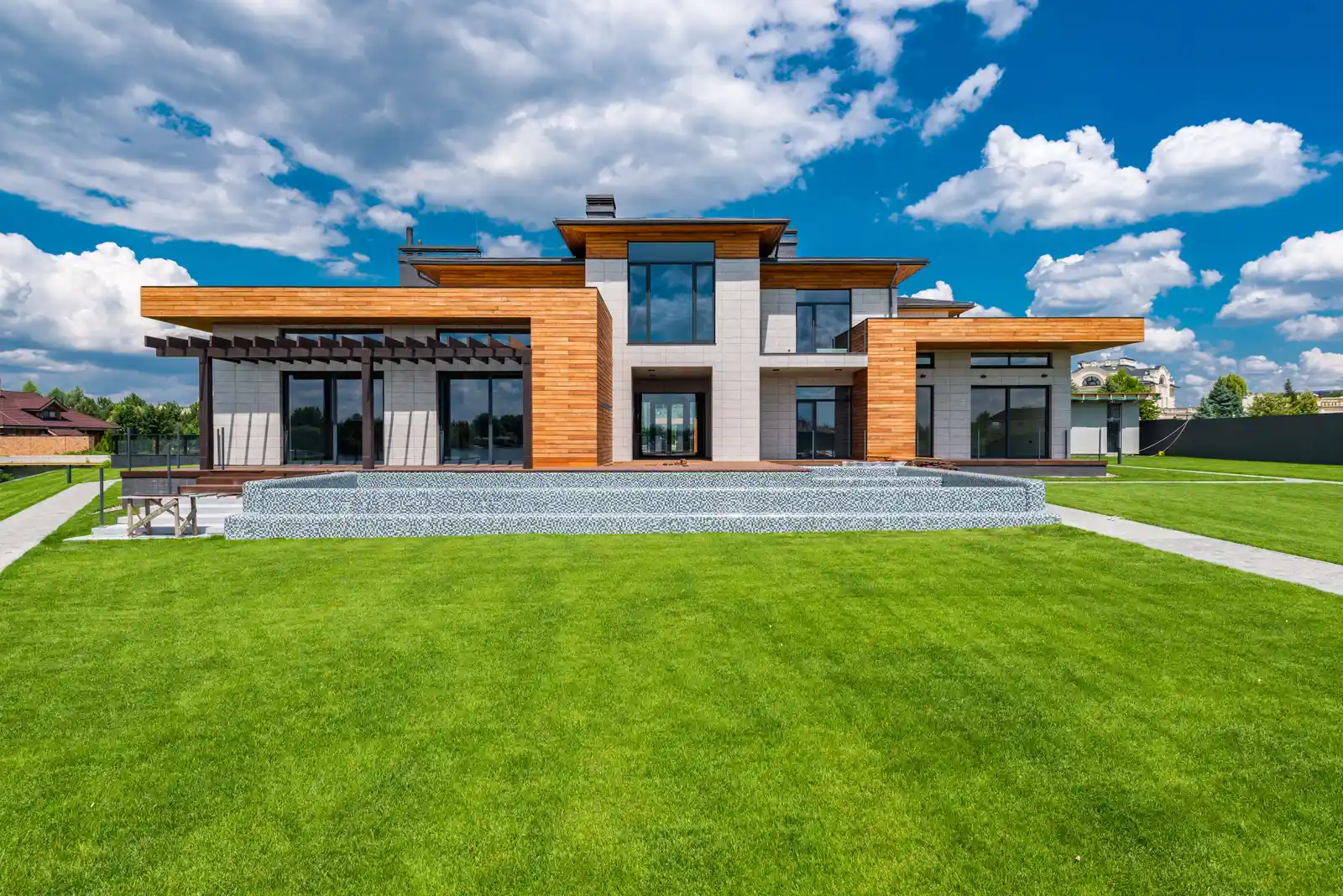 New custom masonry home exterior near Oak Brook, IL