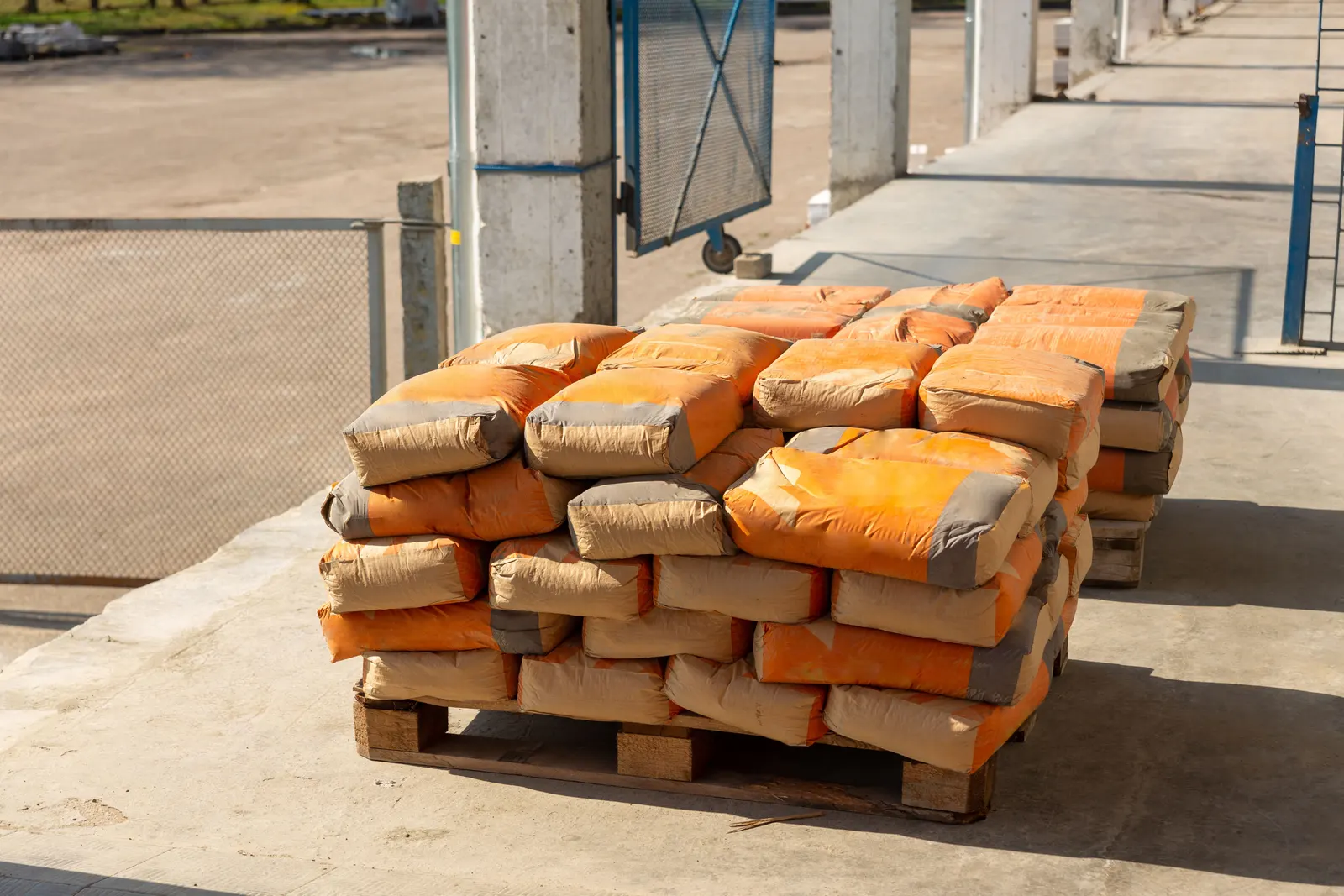 Masonry material staging on a narrow Western Springs lot
