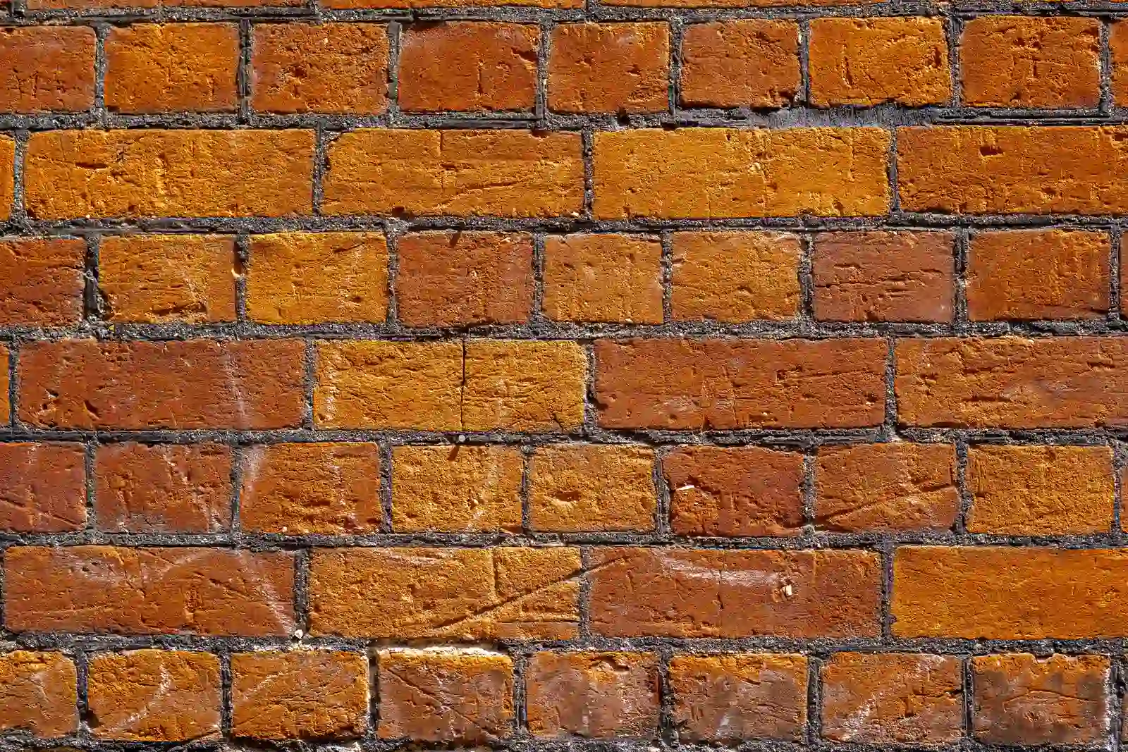 Clean red brick wall detail with crisp mortar joints